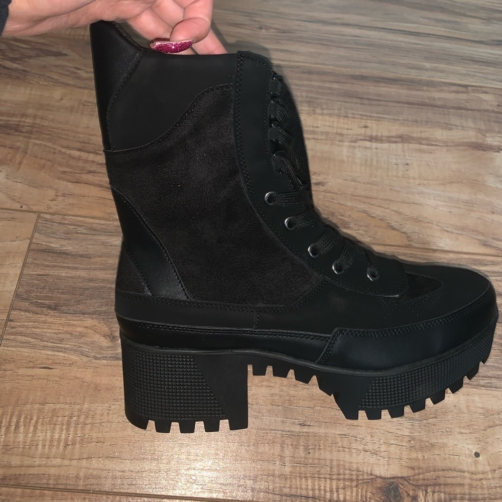 Brand new never worn heel combat boots